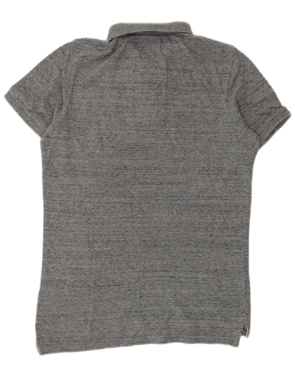 Superdry Mens Polo Shirt Medium Grey Cotton