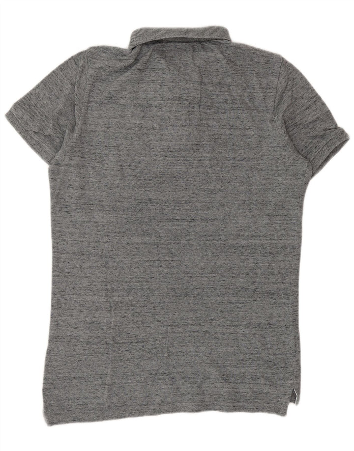 Superdry Mens Polo Shirt Medium Grey Cotton