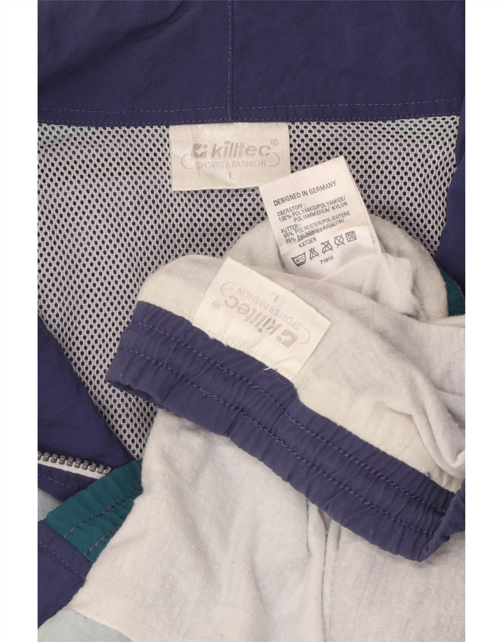 Killtec Mens Graphic Full Tracksuit Large Blue Colourblock Polyamide