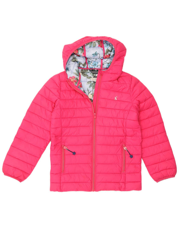 Joules Girls Hooded Padded Jacket 9-10 Years Pink Polyamide