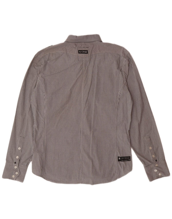 G-STAR Mens Shirt XL Black Check Cotton