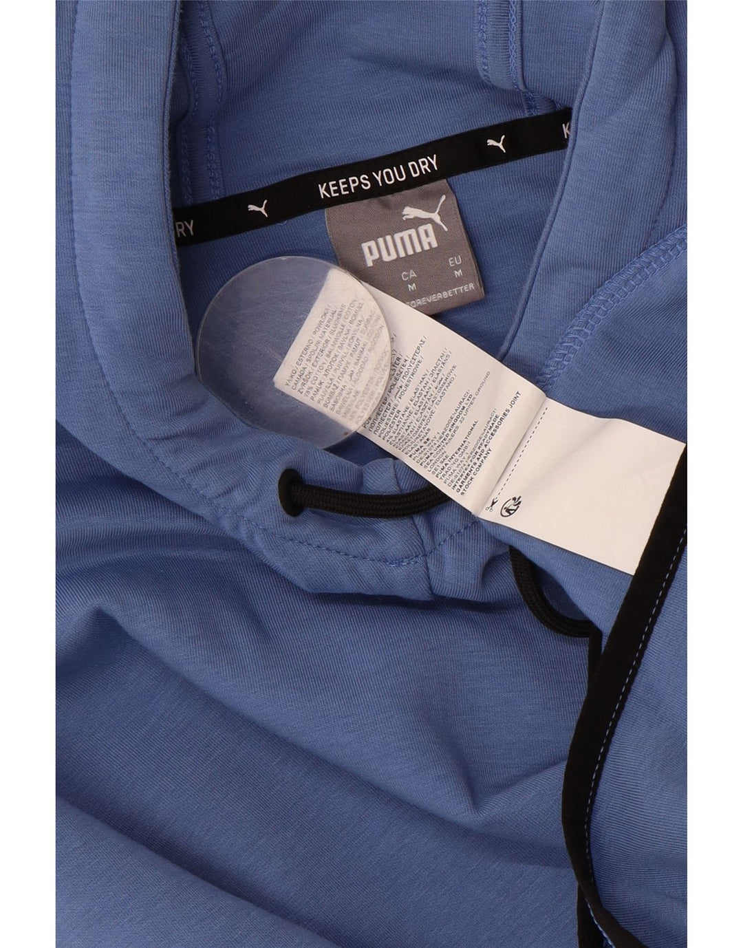 PUMA Mens Hoodie Jumper Medium Blue Cotton