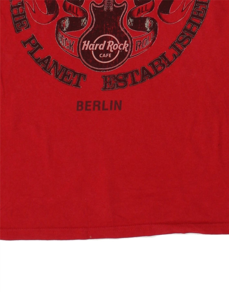 HARD ROCK CAFE Mens Berlin Graphic T-Shirt Top Small Red Cotton Vintage Hard Rock Cafe and Second-Hand Hard Rock Cafe from Messina Hembry 