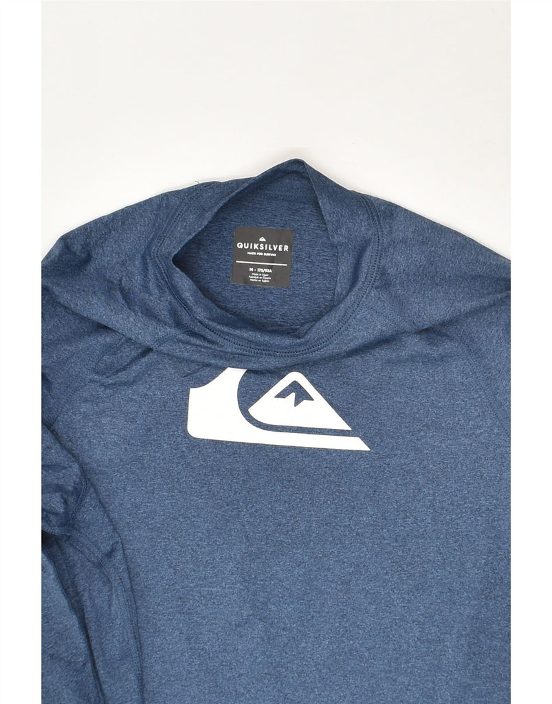 QUIKSILVER Mens Graphic Top Long Sleeve Medium Blue Polyester | Vintage Quiksilver | Thrift | Second-Hand Quiksilver | Used Clothing | Messina Hembry 