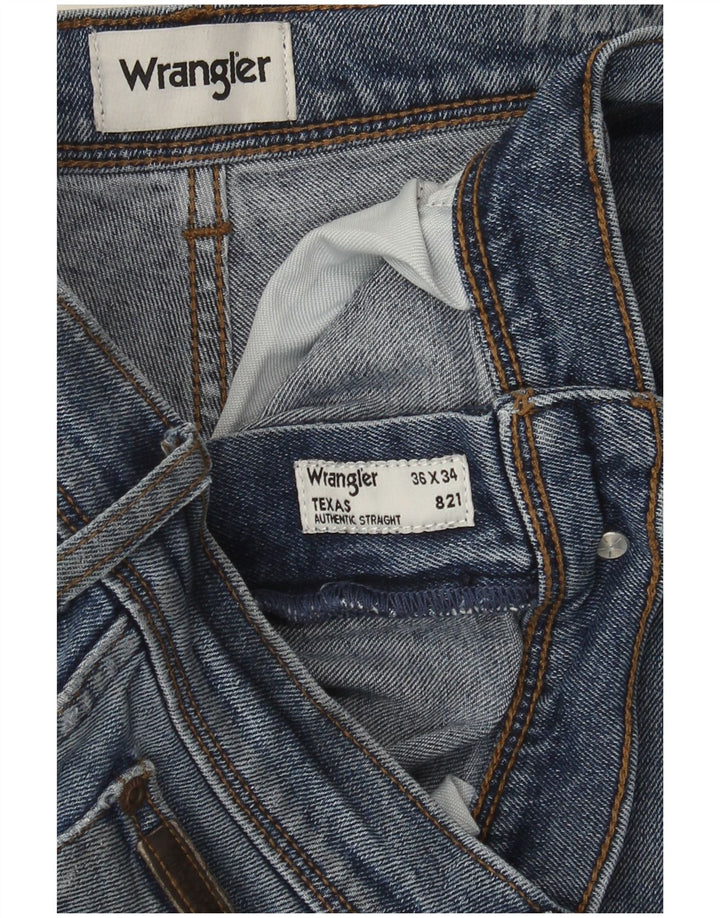 Wrangler Mens Texas Straight Jeans W36 L32 Blue