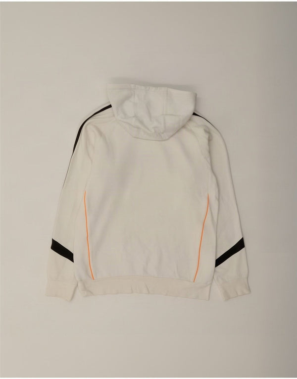 Adidas Mens Graphic Hoodie Jumper Small White Colourblock Cotton