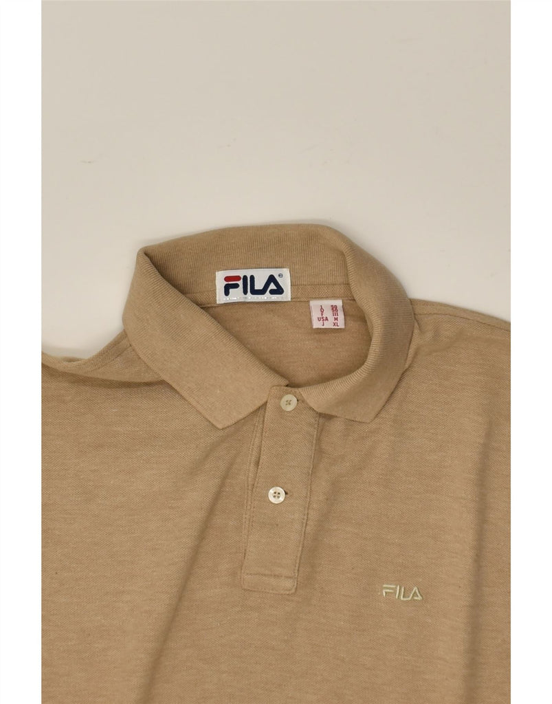 FILA Mens Polo Shirt IT 50 Medium Brown | Vintage Fila | Thrift | Second-Hand Fila | Used Clothing | Messina Hembry 