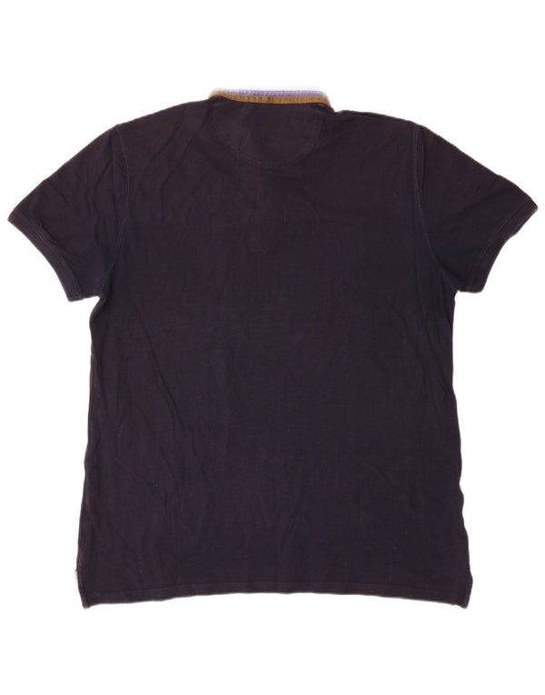 Massimo Dutti Mens Casual Fit Polo Shirt XL Navy Blue