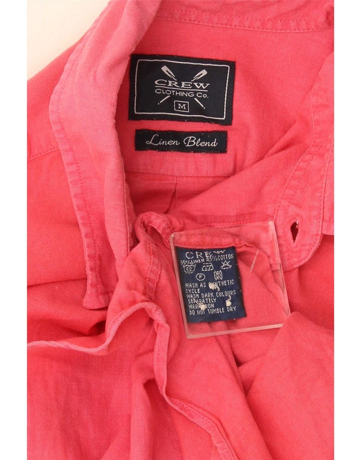 Crew Clothing Mens Shirt Medium Pink Linen