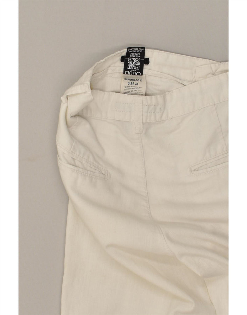 LIU JO Mens Capri Slim Chino Trousers IT 44 XS W32 L22  White Cotton Vintage Liu Jo and Second-Hand Liu Jo from Messina Hembry 