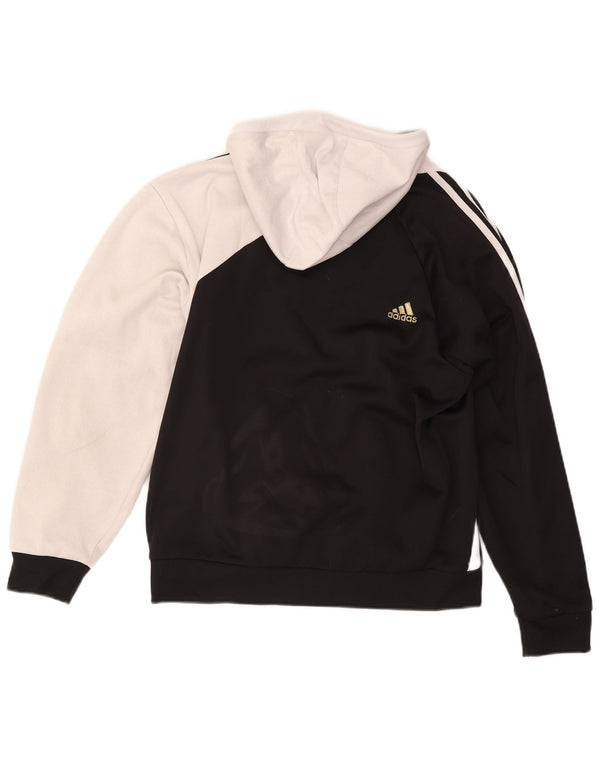 Adidas Mens Zip Hoodie Sweater Small Black Polyester