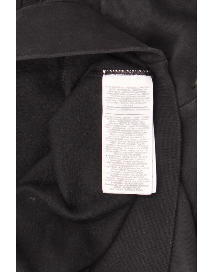 Nike Mens Graphic Hoodie Jumper Small Black Cotton