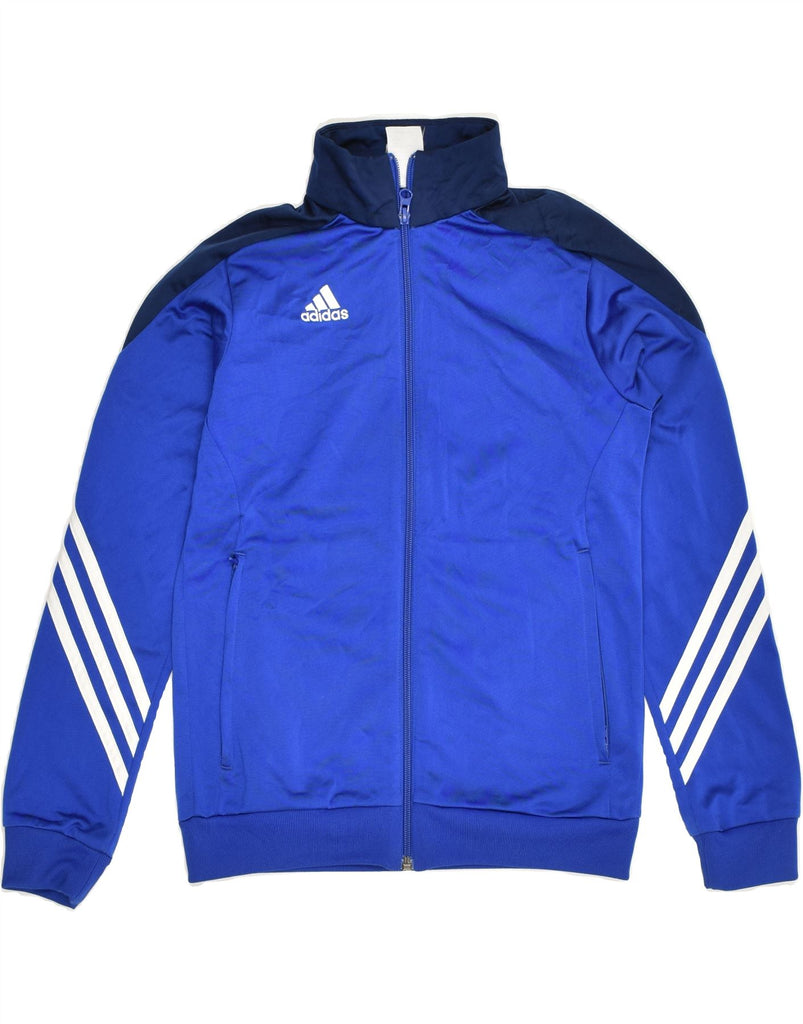 ADIDAS Boys Tracksuit Top Jacket 11-12 Years Large Blue Polyester | Vintage Adidas | Thrift | Second-Hand Adidas | Used Clothing | Messina Hembry 