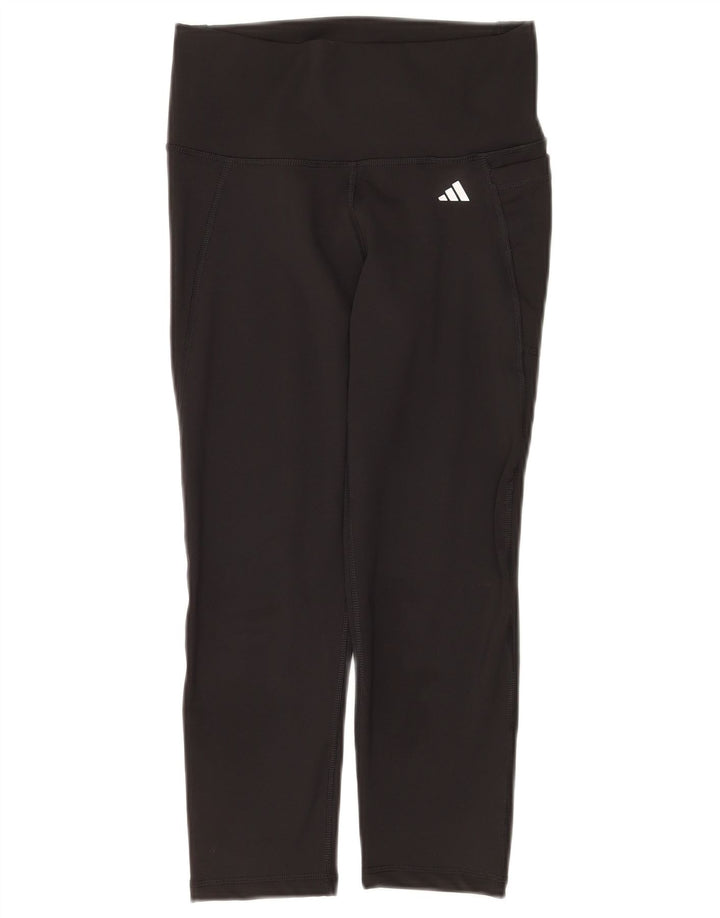 Adidas Womens Aeroready Capri Leggings UK 12/14 Medium  Black