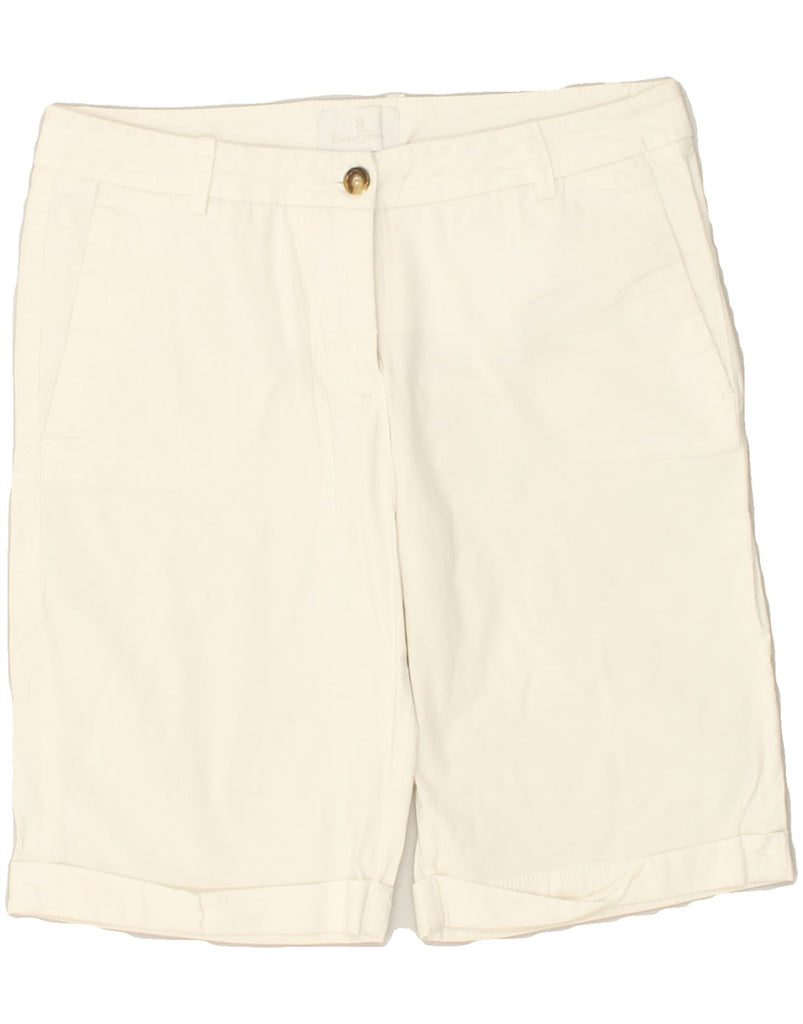 CONTE OF FLORENCE Womens Chino Shorts IT 40 Small W26 White Cotton | Vintage Conte of Florence | Thrift | Second-Hand Conte of Florence | Used Clothing | Messina Hembry 