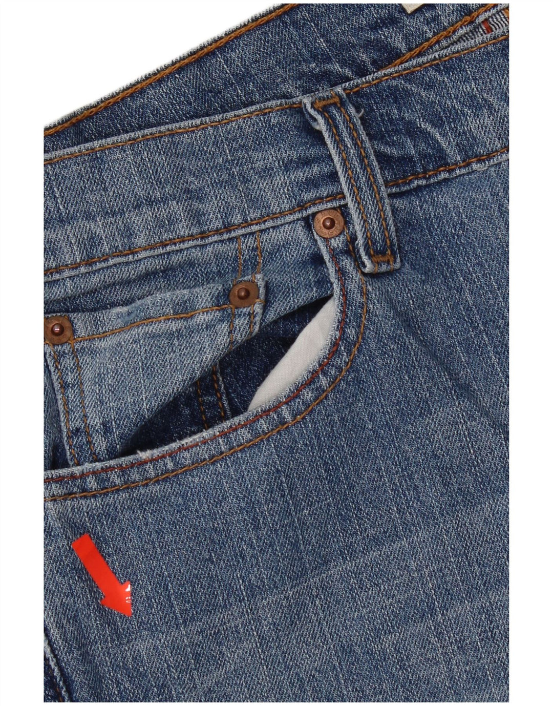 Levi's Womens 505 Straight Jeans US 12 Large W36 L33 Blue Cotton