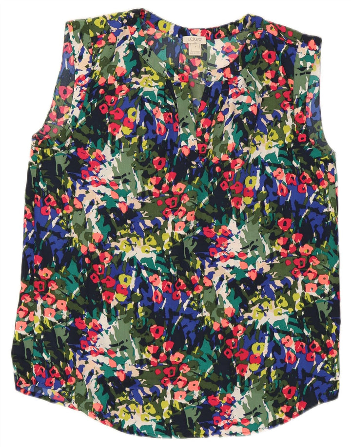 J. CREW Womens Sleeveless Blouse Top US 4 Small Multicoloured Floral