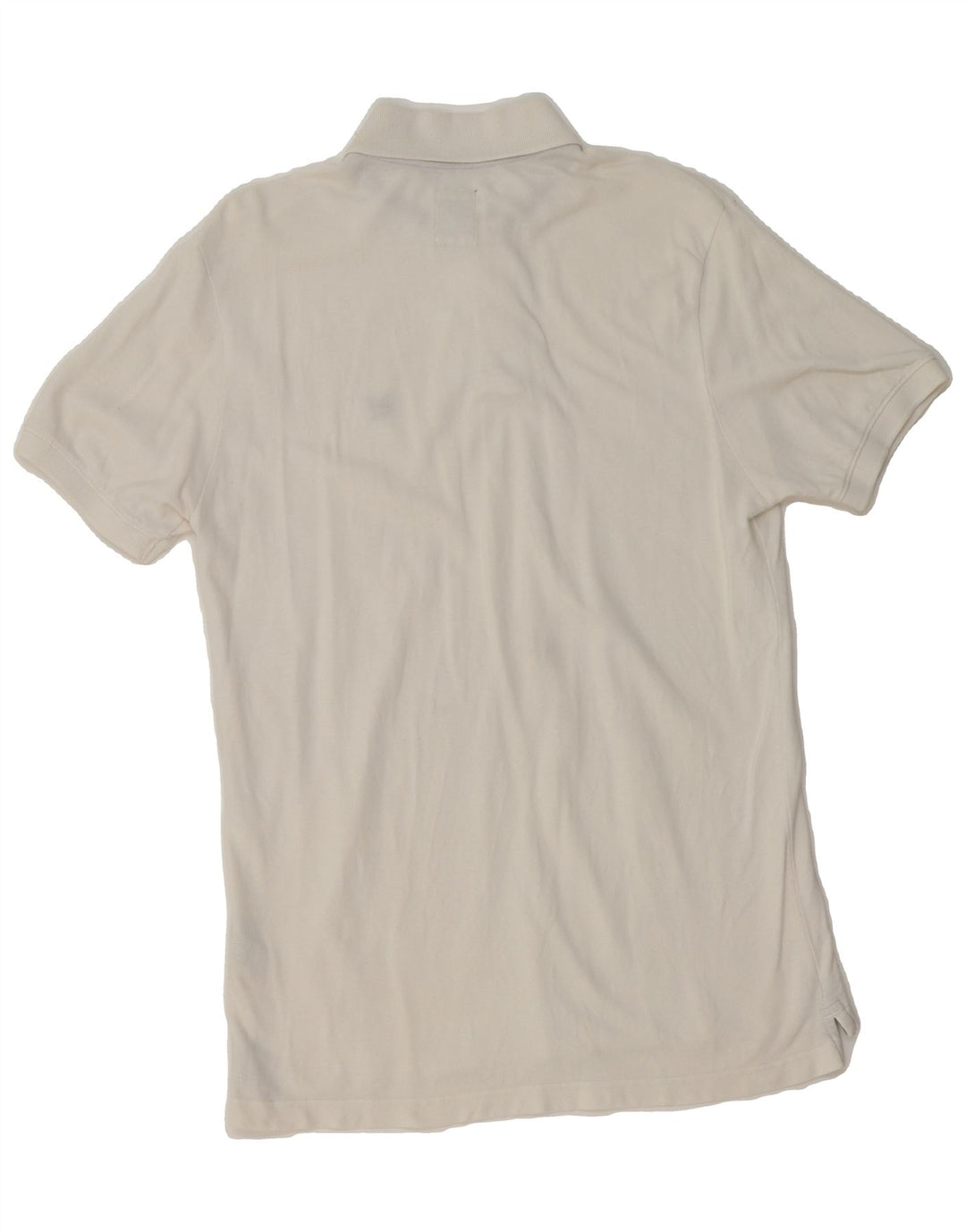 CREW CLOTHING Mens Polo Shirt Small White Cotton Vintage Crew Clothing and Second-Hand Crew Clothing from Messina Hembry 