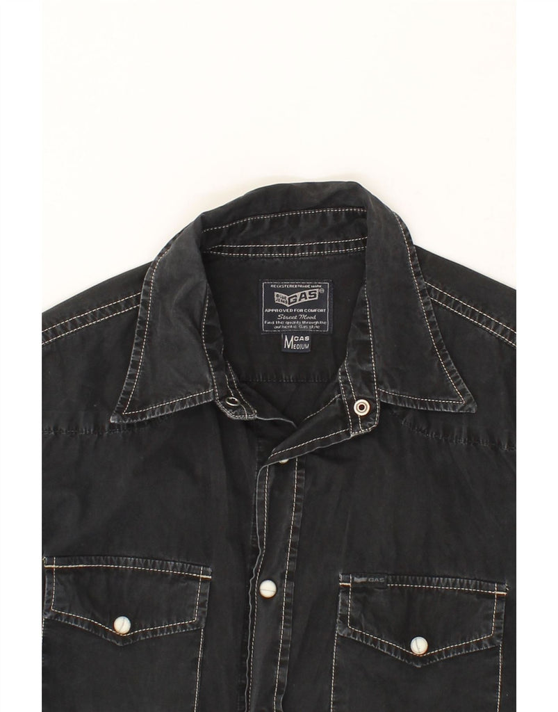 GAS Mens Denim Shirt Medium Black Vintage Gas and Second-Hand Gas from Messina Hembry 