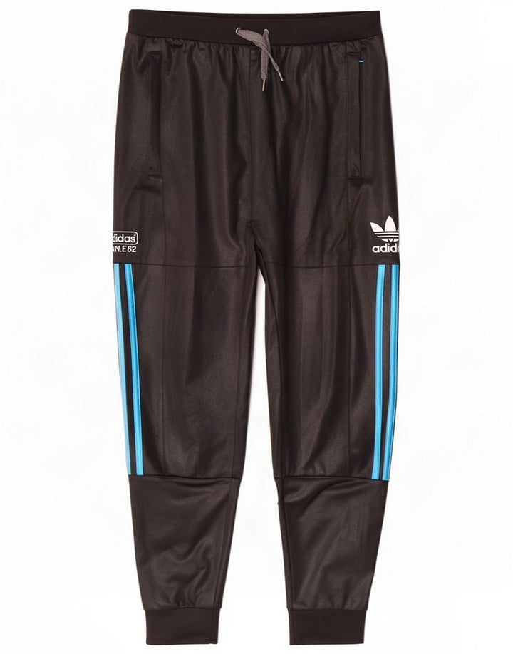 Adidas Mens Tracksuit Trousers Joggers Small Black Polyester