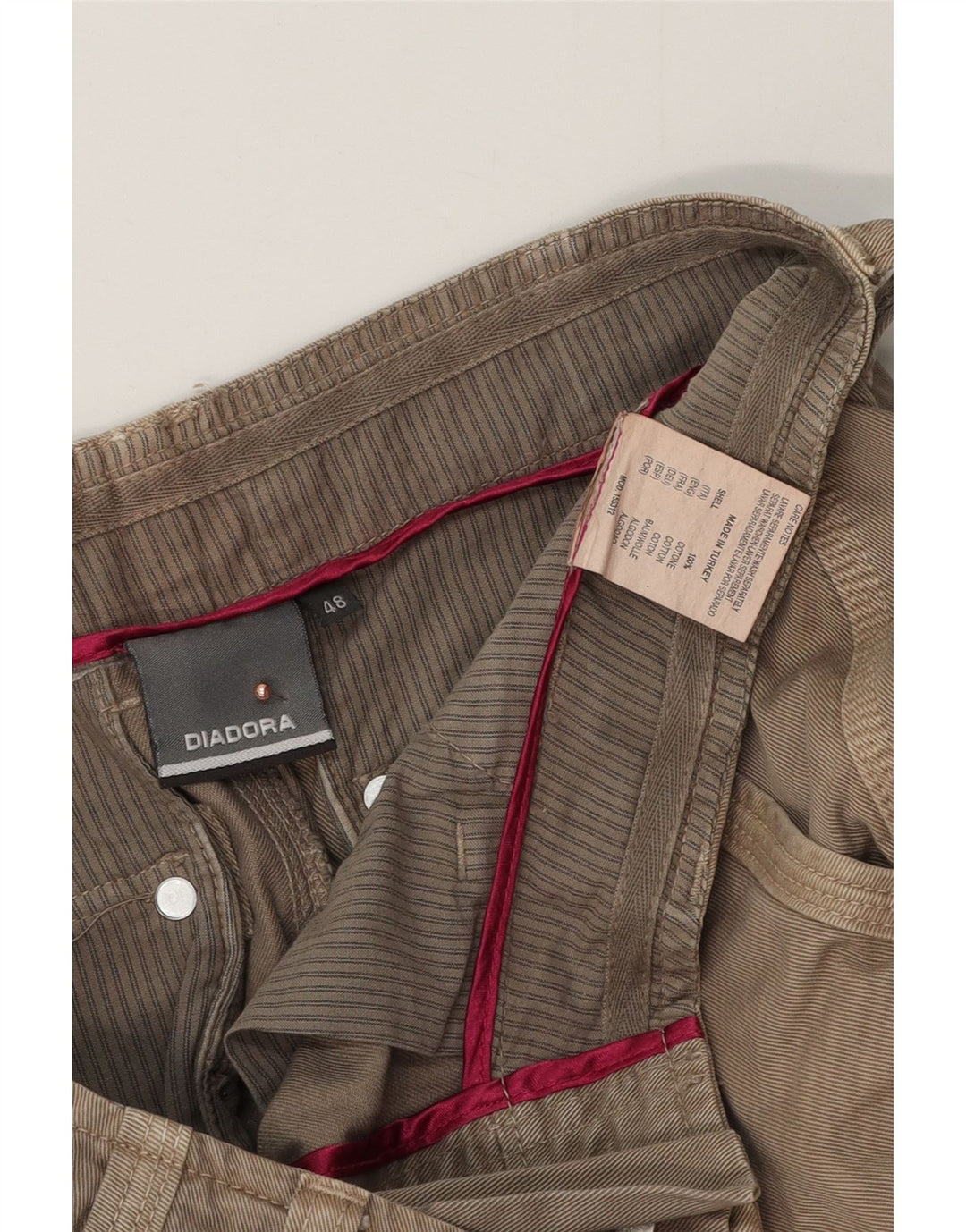 Diadora Mens Cargo Shorts IT 48 Medium W34  Beige Cotton