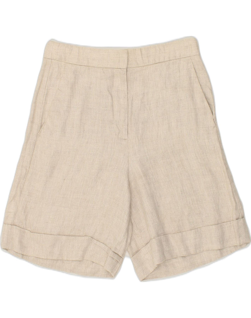 J. CREW Womens Casual Shorts US 0 XS W28  Beige Linen | Vintage J. Crew | Thrift | Second-Hand J. Crew | Used Clothing | Messina Hembry 