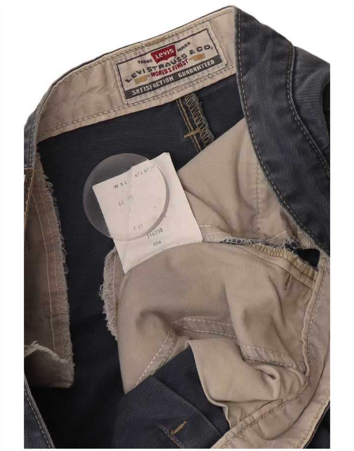 Levi's Mens Pegged Chino Shorts W40 XL Navy Blue Cotton