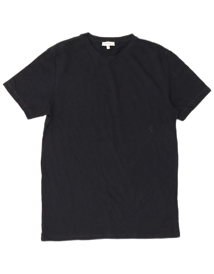 Reiss Mens T-Shirt Top Medium Navy Blue Cotton