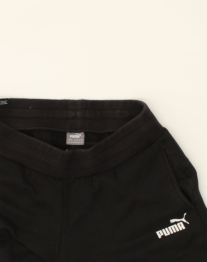 PUMA Womens Tracksuit Trousers Joggers UK 10 Small Black Cotton | Vintage Puma | Thrift | Second-Hand Puma | Used Clothing | Messina Hembry 