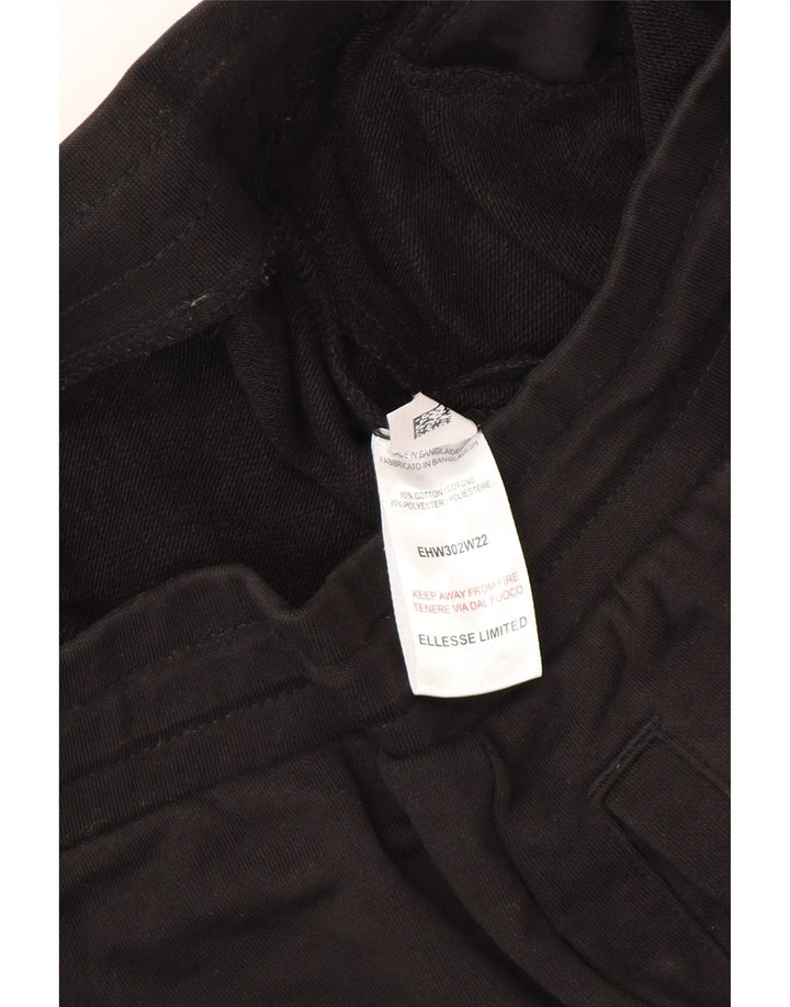 Ellesse Mens Tracksuit Trousers Joggers Small  Black Cotton