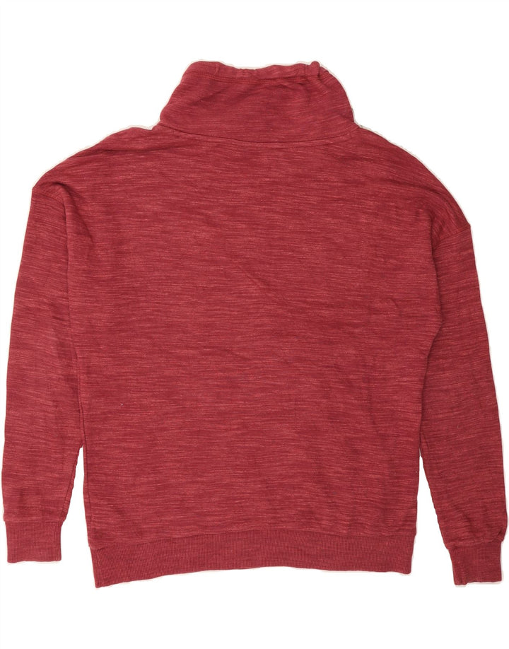 REEBOK Womens Sweatshirt Jumper UK 16 Large Maroon Flecked Cotton Vintage Reebok and Second-Hand Reebok from Messina Hembry 
