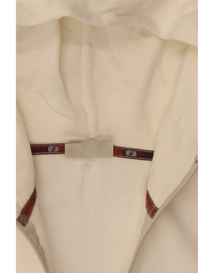 Asics Womens Zip Hoodie Sweater UK 14 Medium White