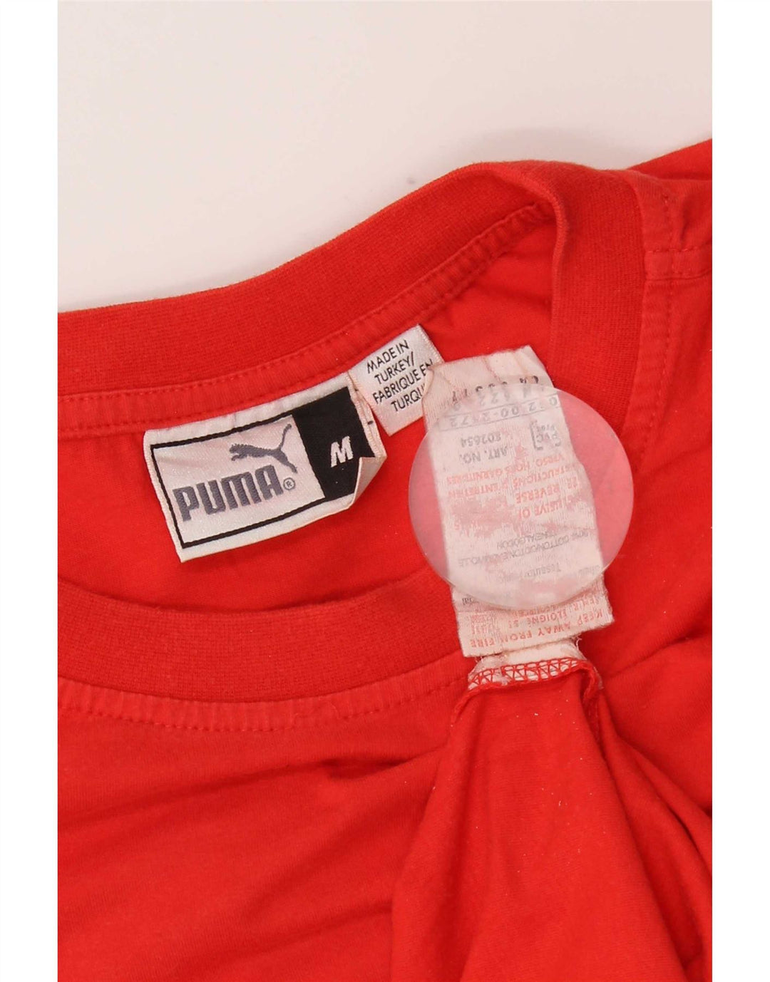Puma Mens Graphic T-Shirt Top Medium Red Cotton