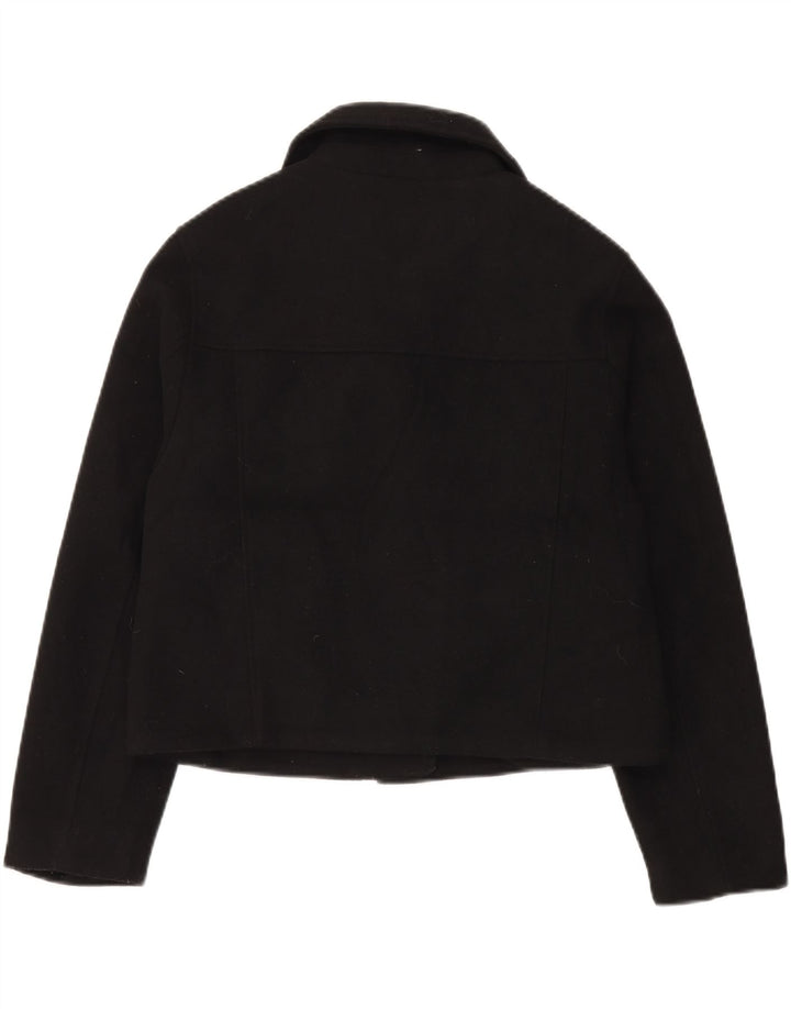 Zara Womens Crop Bomber Jacket UK 38 Medium Black Polyester