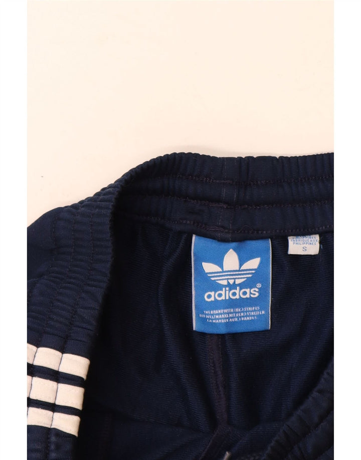 ADIDAS Mens Tracksuit Trousers Small  Navy Blue Polyester