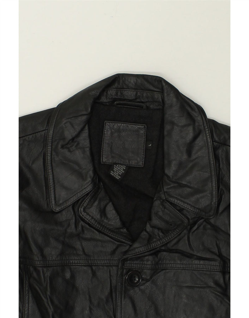 J. CREW Mens Leather Jacket UK 40 Large Black Leather | Vintage J. Crew | Thrift | Second-Hand J. Crew | Used Clothing | Messina Hembry 