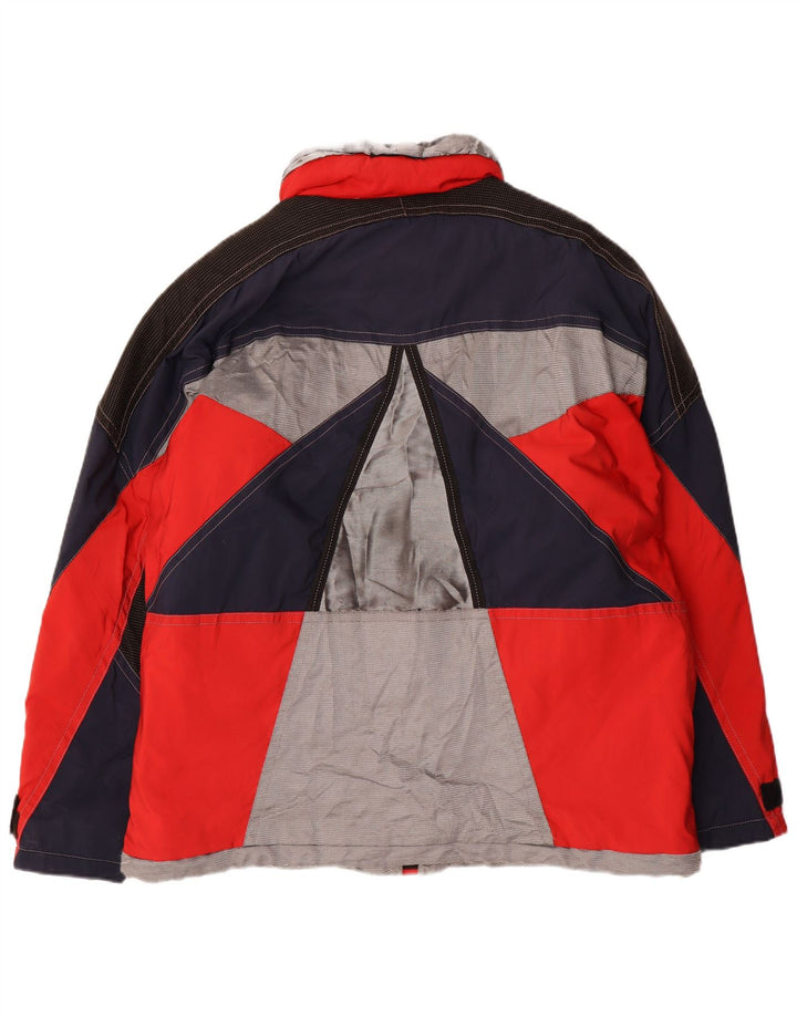 Colmar Mens Graphic Ski Jacket EU 52 Large Red Colourblock