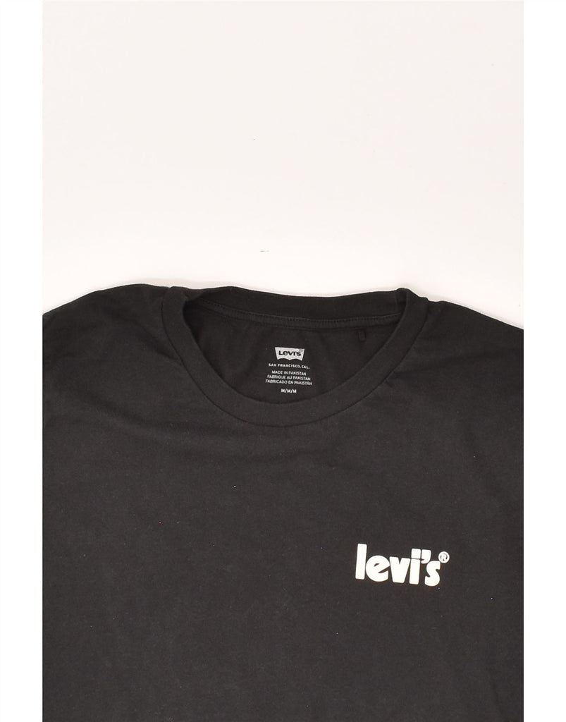 LEVI'S Womens T-Shirt Top UK 14 Medium Black Cotton | Vintage Levi's | Thrift | Second-Hand Levi's | Used Clothing | Messina Hembry 