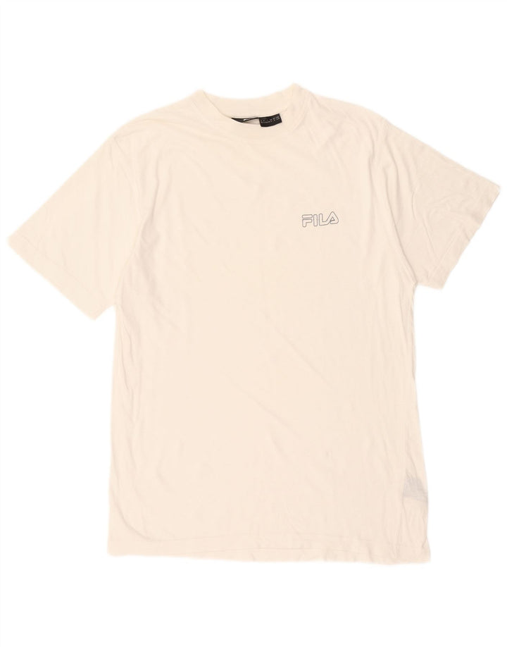 Fila Mens T-Shirt Top Small Off White