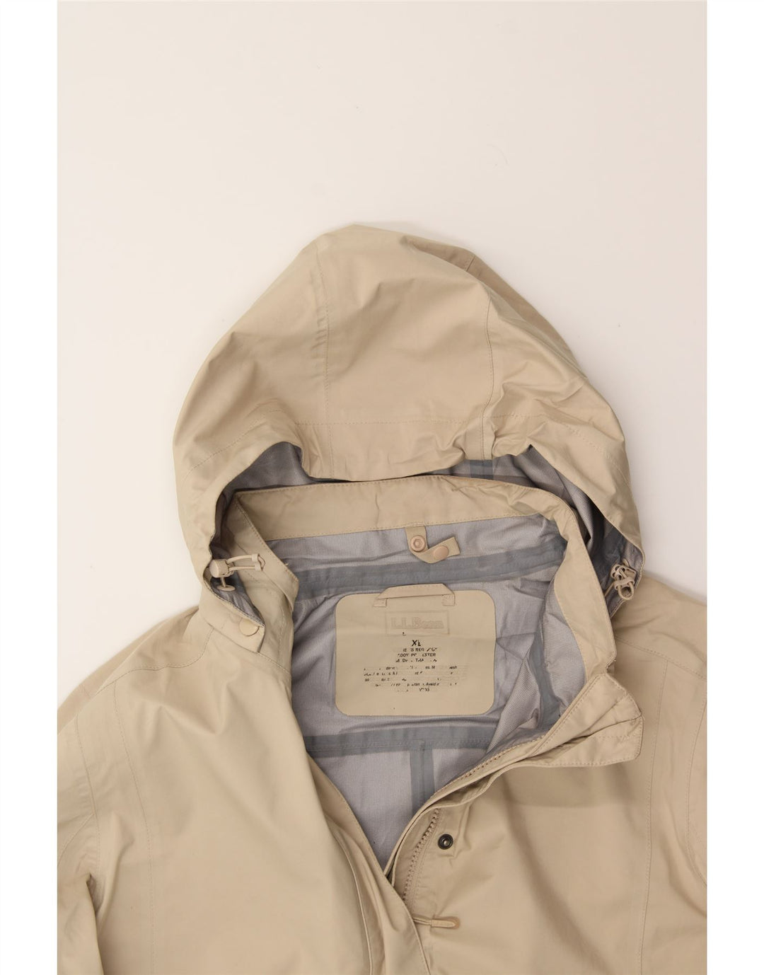 L.L.BEAN Womens Hooded Overcoat UK 18 XL Beige Polyester Vintage L.L.Bean and Second-Hand L.L.Bean from Messina Hembry 