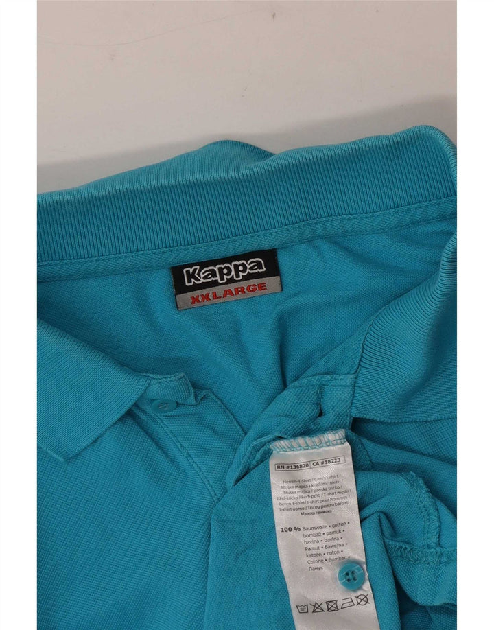 Kappa Mens Polo Shirt 2XL Blue Cotton