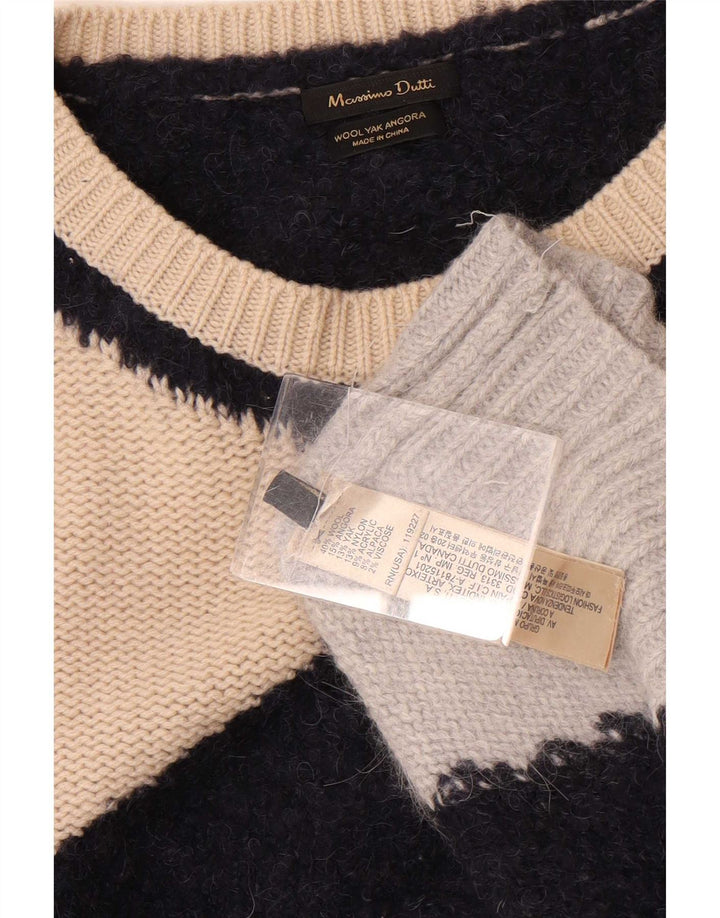 Massimo Dutti Womens Boat Neck Jumper Sweater UK 10 Small Multicoloured