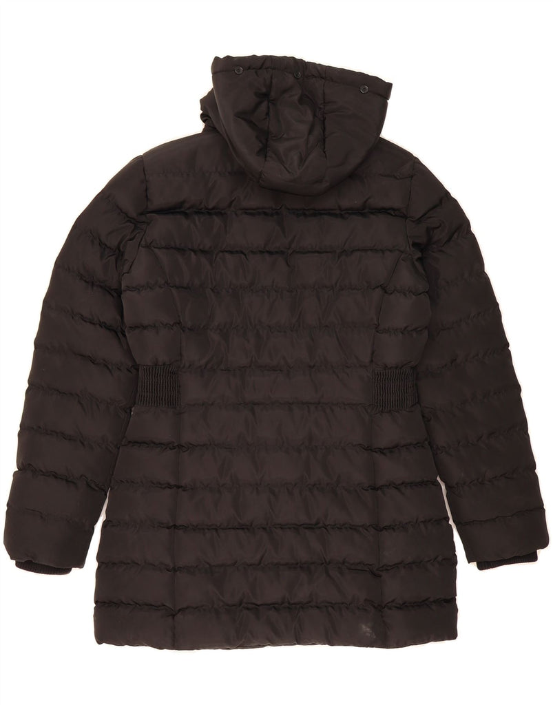 KANGOL Womens Hooded Padded Jacket UK 8 Small  Black Polyester Vintage Kangol and Second-Hand Kangol from Messina Hembry 