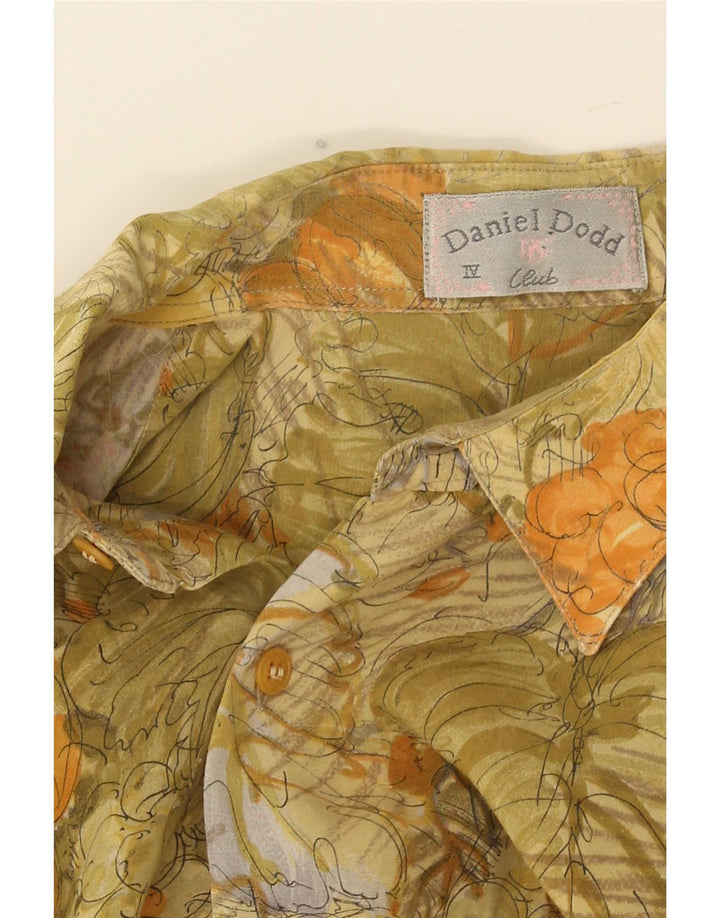 Daniel Dodd Mens Short Sleeve Shirt Large Green Floral