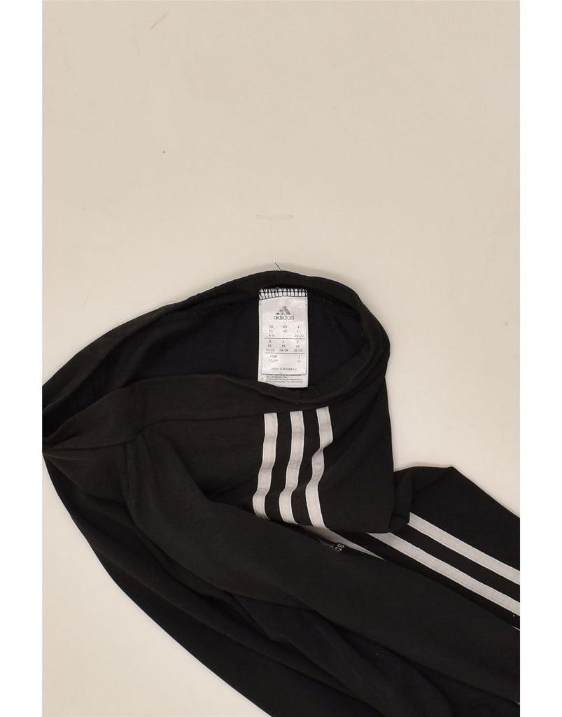 ADIDAS Womens Tracksuit Trousers Joggers UK 4/6 XS Black Cotton | Vintage Adidas | Thrift | Second-Hand Adidas | Used Clothing | Messina Hembry 