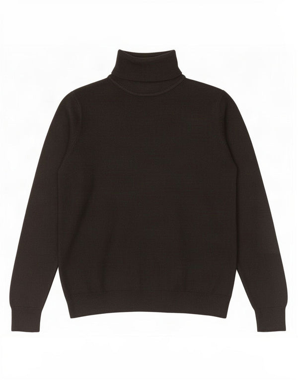 Marks & Spencer Womens Roll Neck Jumper Sweater UK 14 Large Grey Acrylic