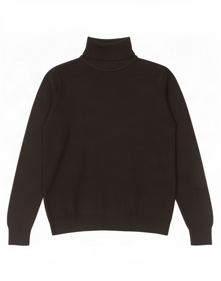 Marks & Spencer Womens Roll Neck Jumper Sweater UK 14 Large Grey Acrylic