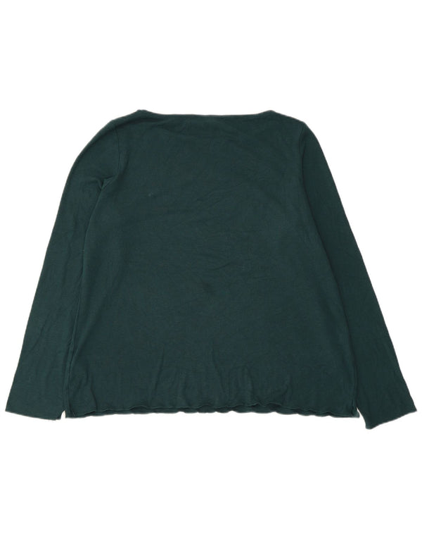 Marks & Spencer Womens Top Long Sleeve UK 18 XL Green Acrylic
