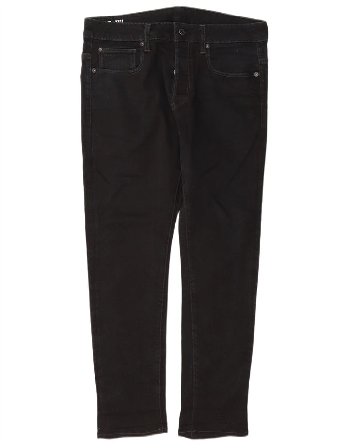 G-Star Mens 3301 Slim Jeans W32 L30 Navy Blue Cotton