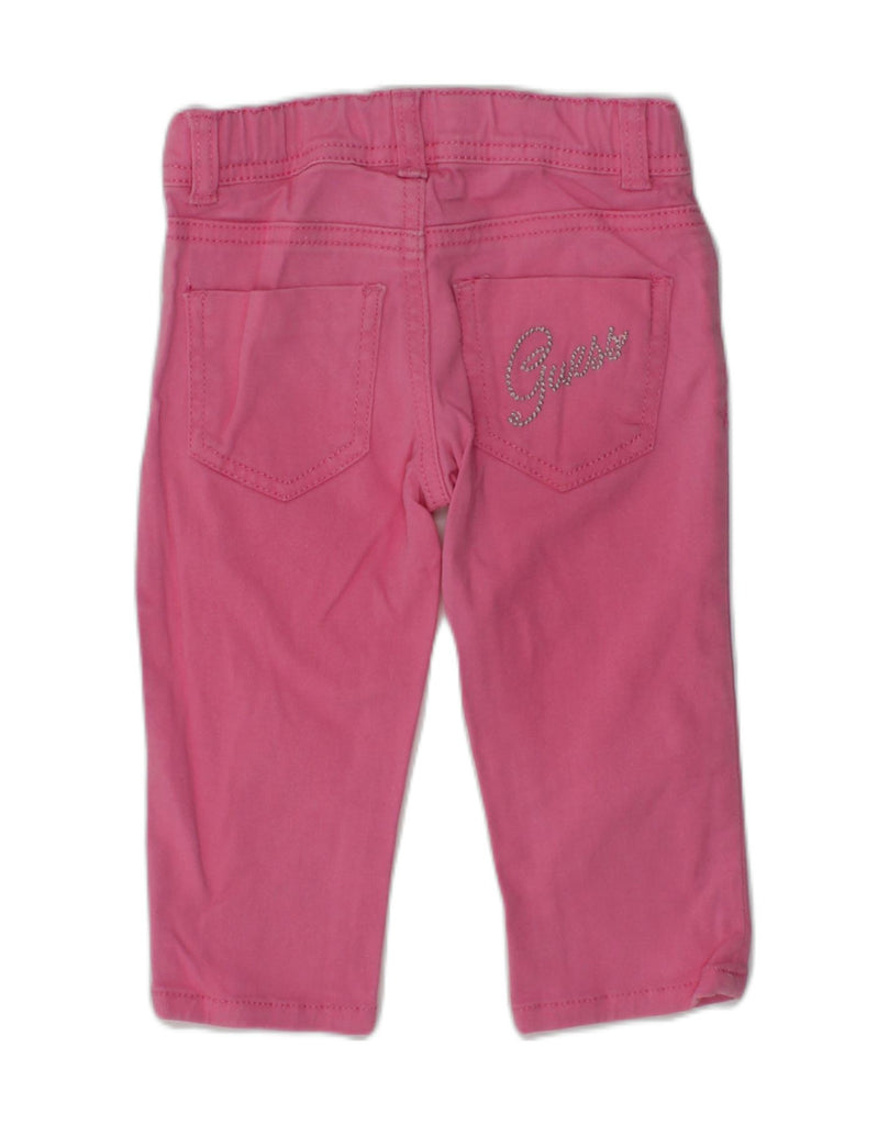 GUESS Girls Straight Casual Trousers 2-3 Years W20 L10 Pink Cotton | Vintage Guess | Thrift | Second-Hand Guess | Used Clothing | Messina Hembry 